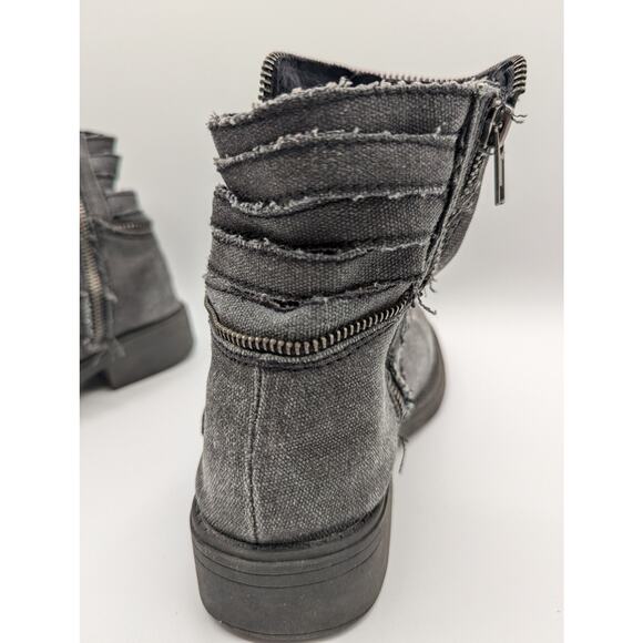 Yellow Box |  Crispina | Distressed Denim Ankle Boots | Size 6.5 - Picture 10 of 13
